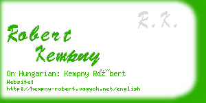 robert kempny business card